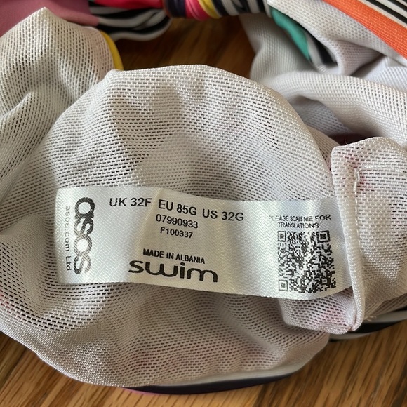 ASOS Striped Knotted Bikini Top - Picture 3 of 3